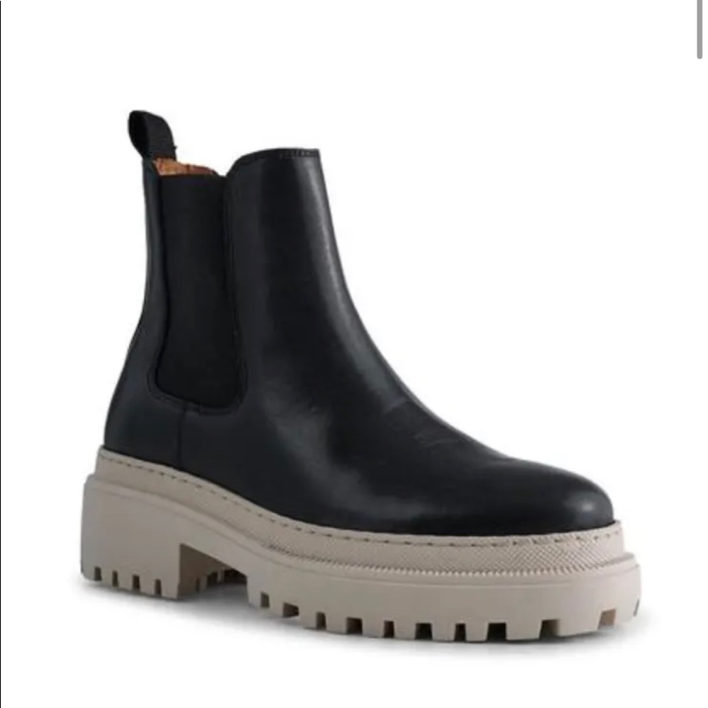 Shoe The Bear Iona Chelsea Boot Black, size 41, chunky boot, two tone boot, lug